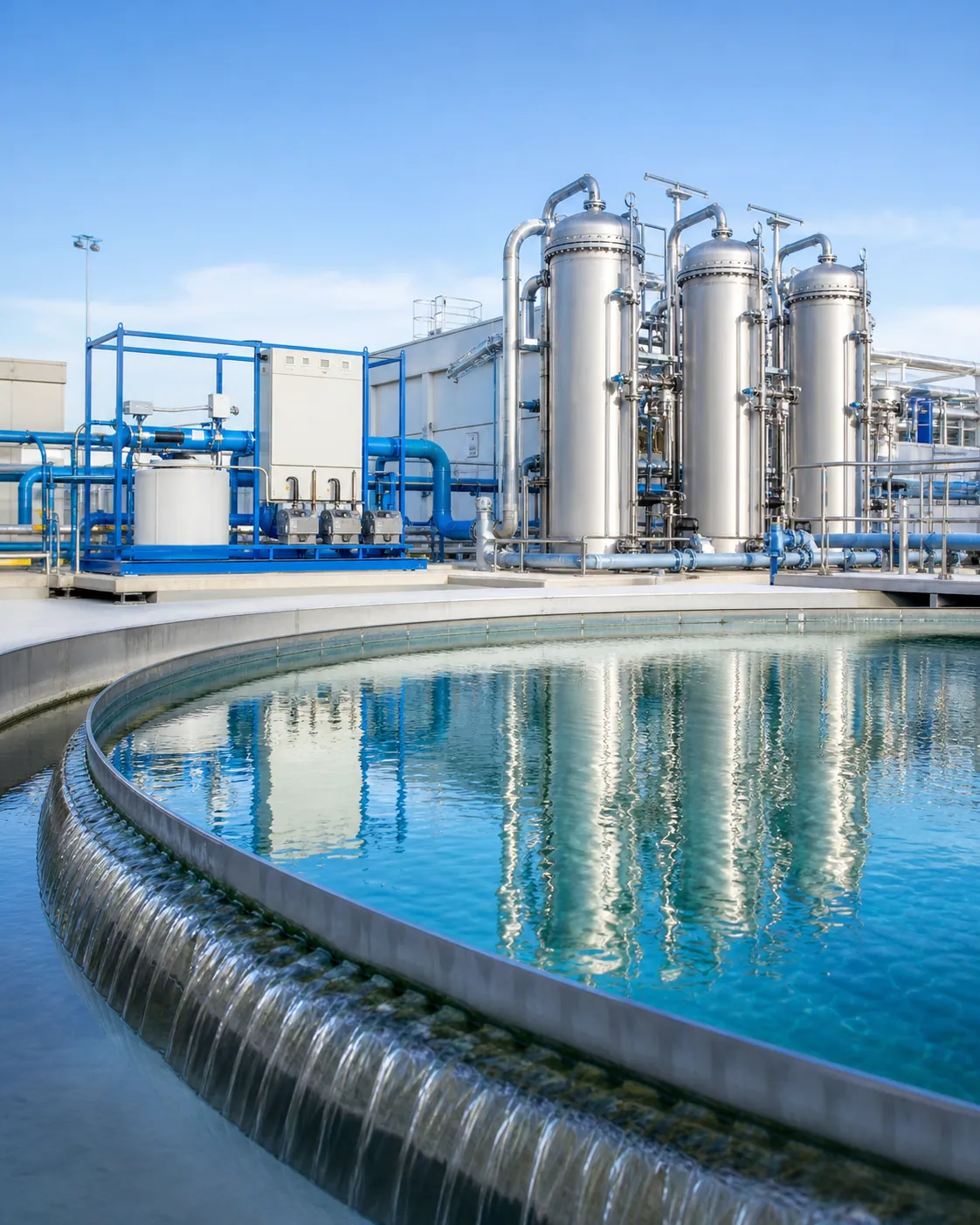 Industrial water-treatment filtration and clarification system
